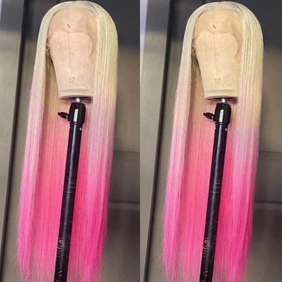 22” Pink Blonde straightLace Front Wig *NEW*